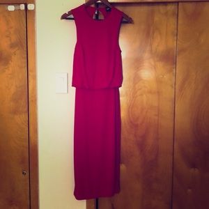 Sexy sleeveless, open back  midi dress..